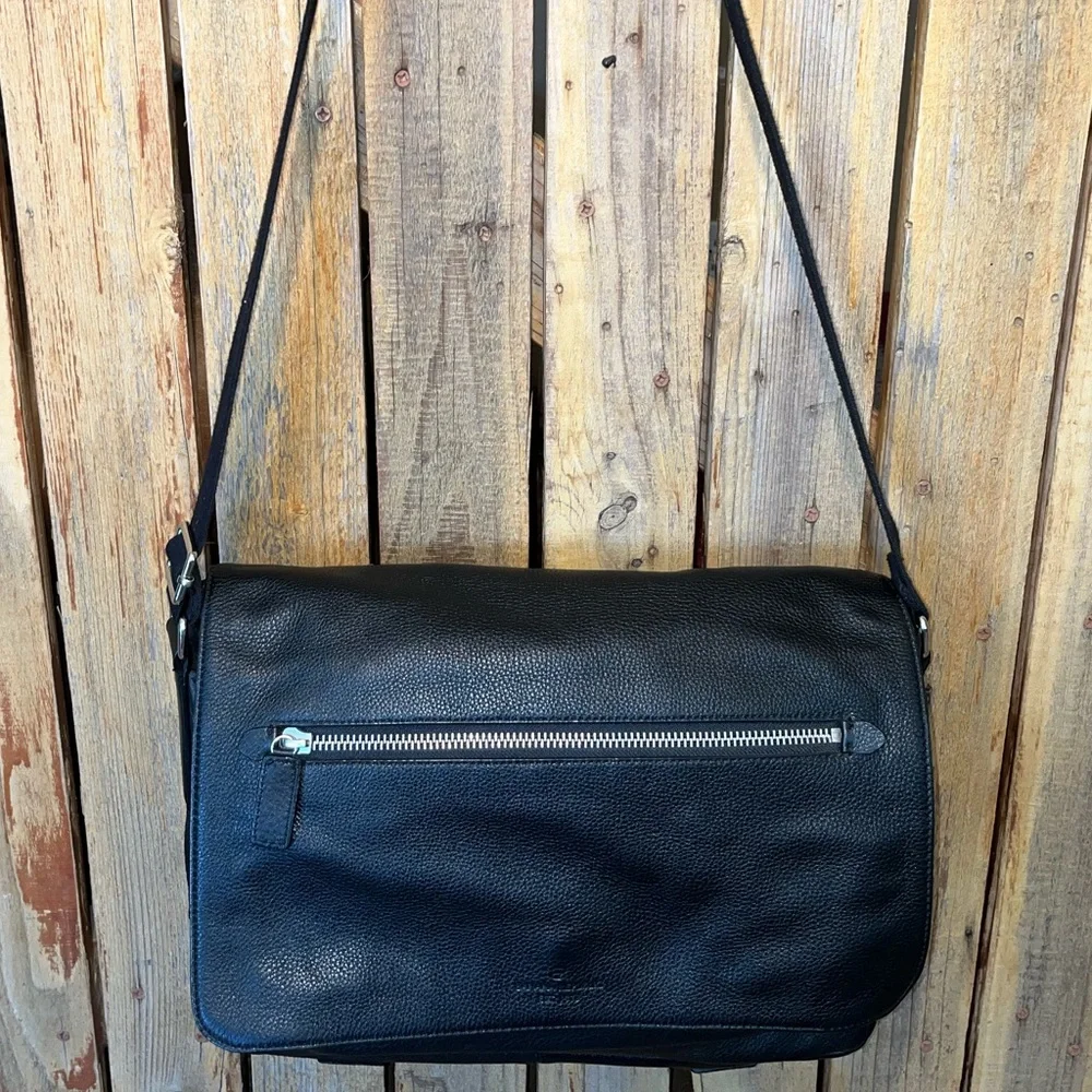 Banana Republic Black Leather Laptop bag
